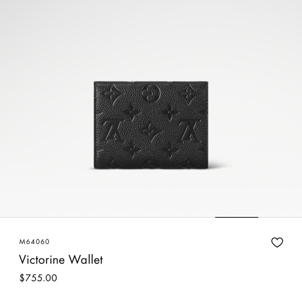 Louis Vuitton Victorine Black Embossed Monogram Wallet - Picture 6 of 16